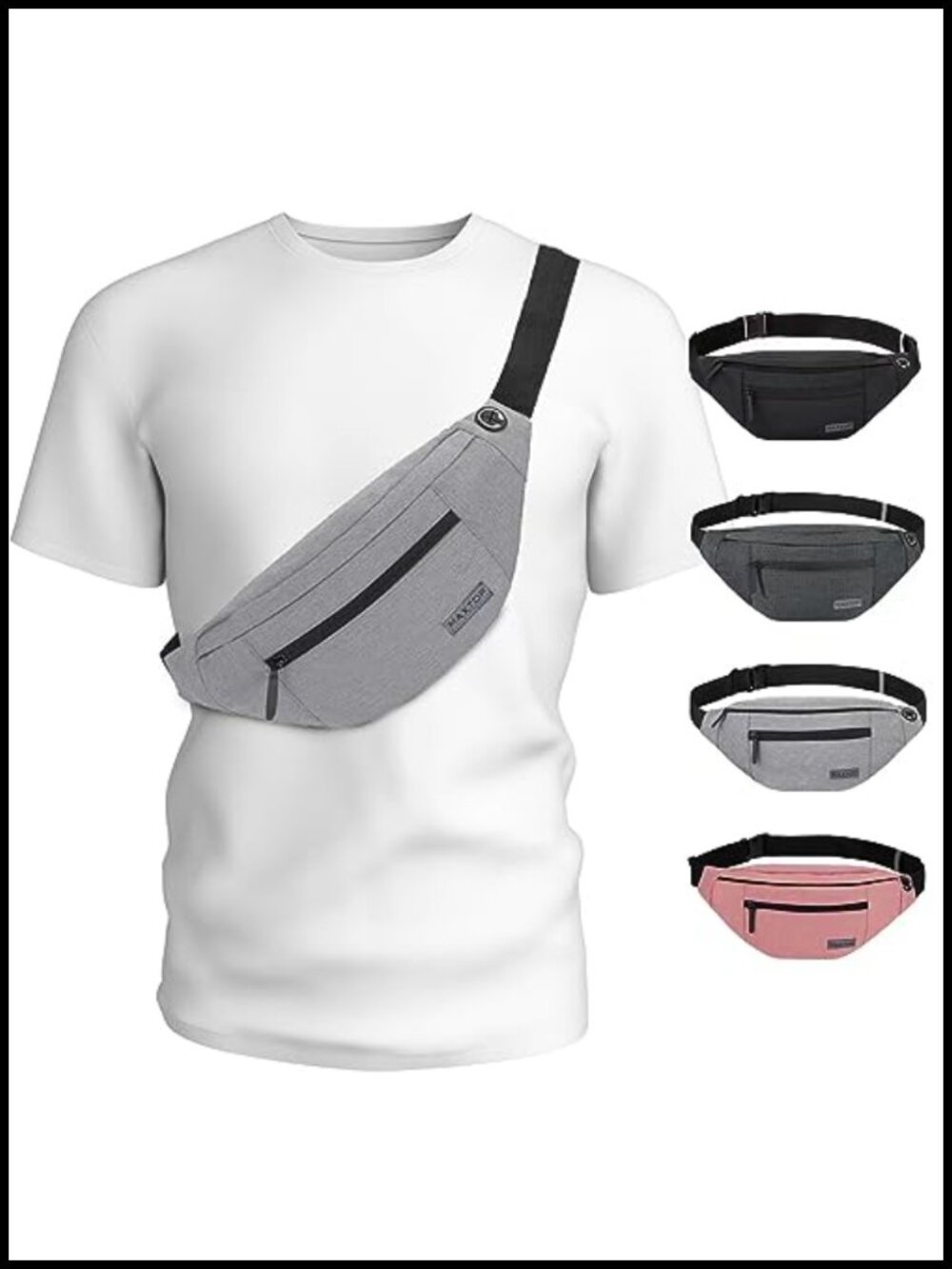 Water Resistant Fanny Pack Waist Bag Travel Hiking Crossbody Belt Bag